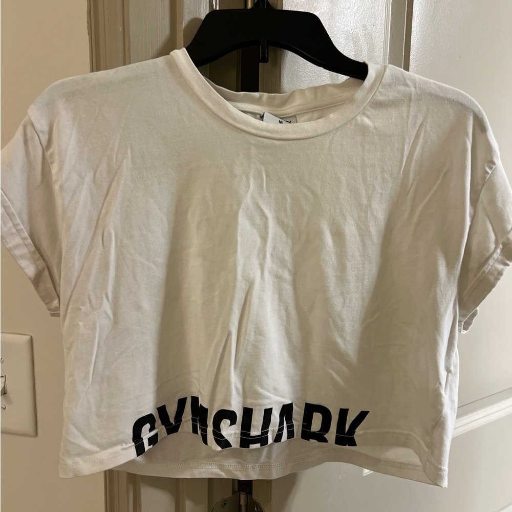 Gymshark White Tee with Black Logo